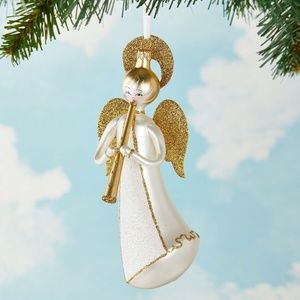 DE CARLINI FLYING ANGEL CHRISTMAS ORNAMENT